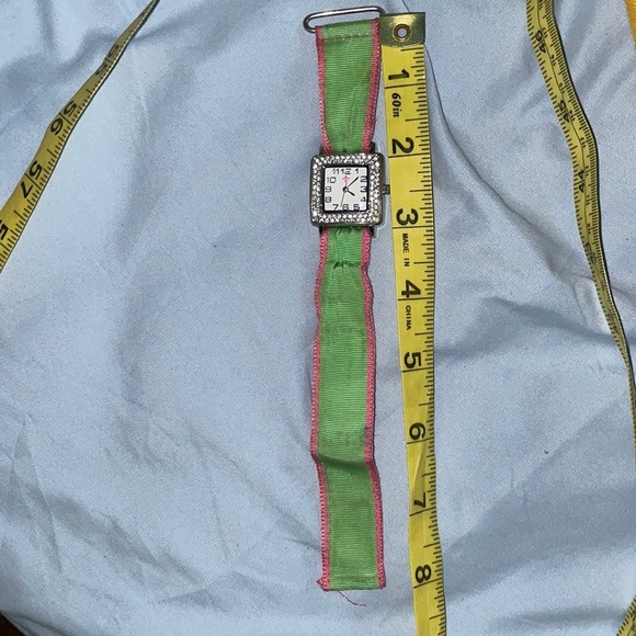 AKA rhinestone diamond watch 8in fleur de lis - Picture 3 of 5